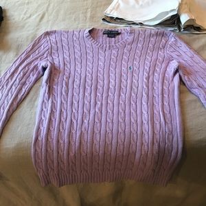 Lavender RL cable sweater